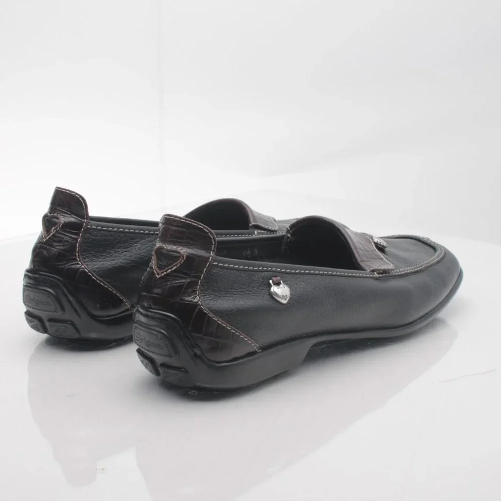 Brighton URSA Black Leather Elegant Driving Shoes Loafers 8.5N - Picture 10 of 16